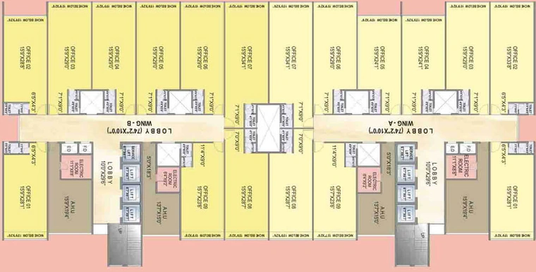 Floor Plan of Mahavir Icon in Belapur, Navi Mumbai - Image 307067