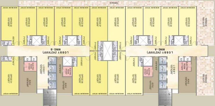 Floor Plan of Mahavir Icon in Belapur, Navi Mumbai - Image 307064