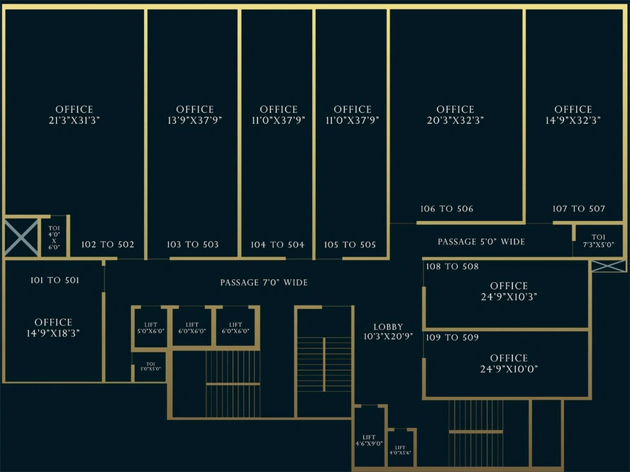 Floor Plan of The Imperial Business Hub in Kalyan West, Thane - Image 307187