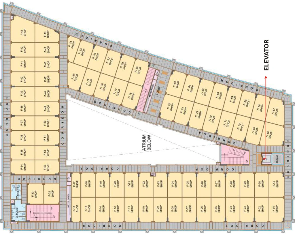 Floor Plan of Gaur Yamuna City Galleria in Yamuna Expressway, Greater Noida - Image 307325