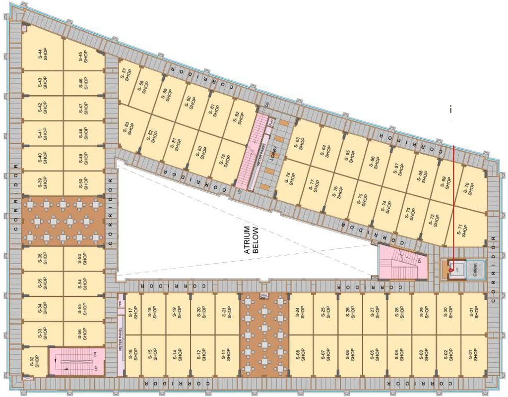 Floor Plan of Gaur Yamuna City Galleria in Yamuna Expressway, Greater Noida - Image 307324