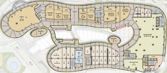 Floor Plan of Mahagun Marina Walk Mall in Sector 16 B, Greater Noida - Image 307396