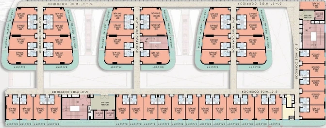 Floor Plan of Migsun Delta Street in Delta 2, Greater Noida - Image 307421