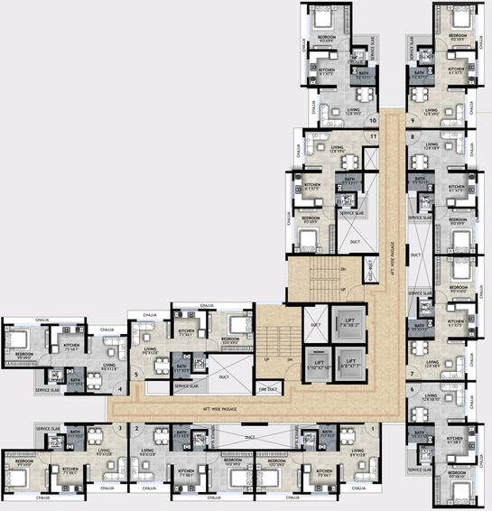 Floor Plan of Sai Shiv Sarovar Heritage in Shilphata, Thane - Image 307496