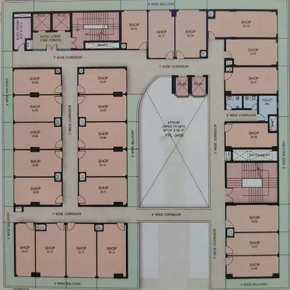 Floor Plan of Nilay Square in Alpha 2, Greater Noida - Image 307470