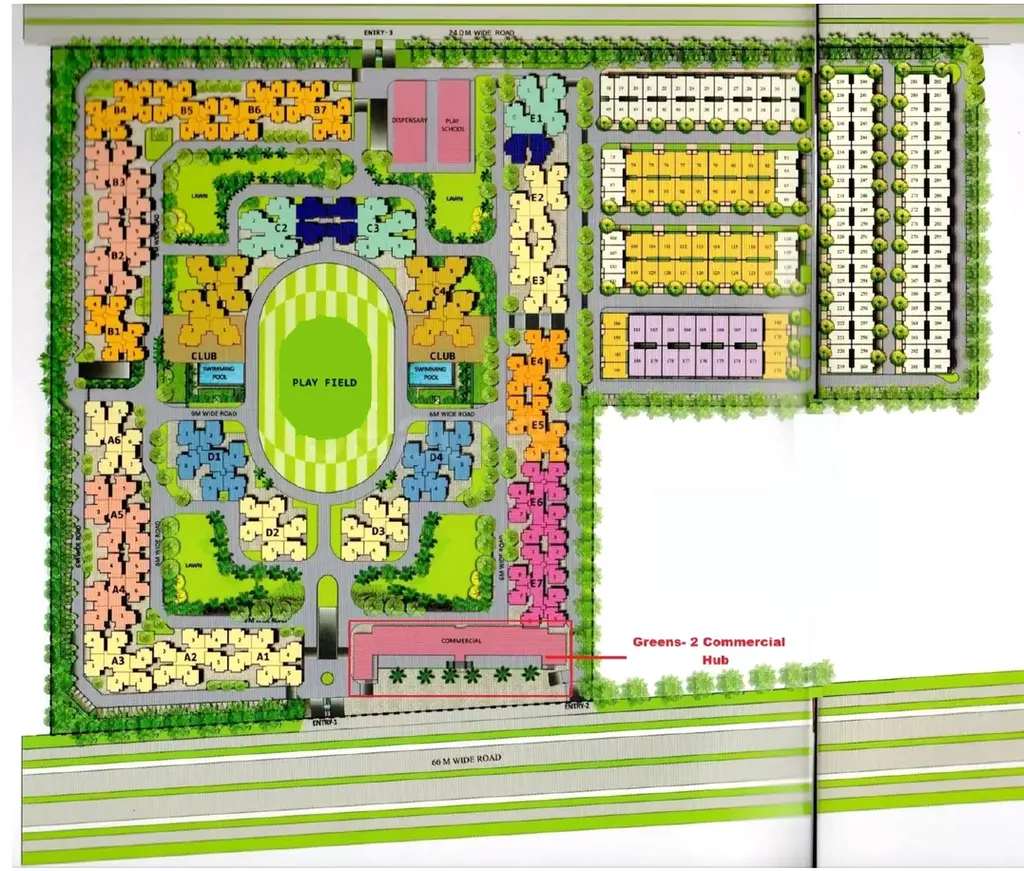 Master Plan of Panchsheel Greens Mart in Sector 16 B, Greater Noida - Image 307506