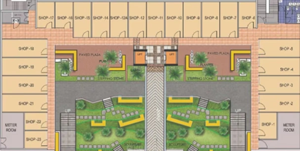 Floor Plan of Rise Retailia in Techzone 4, Greater Noida - Image 307701