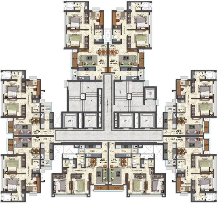 Floor Plan of CR Meluha in Goregaon East, Mumbai - Image 307708