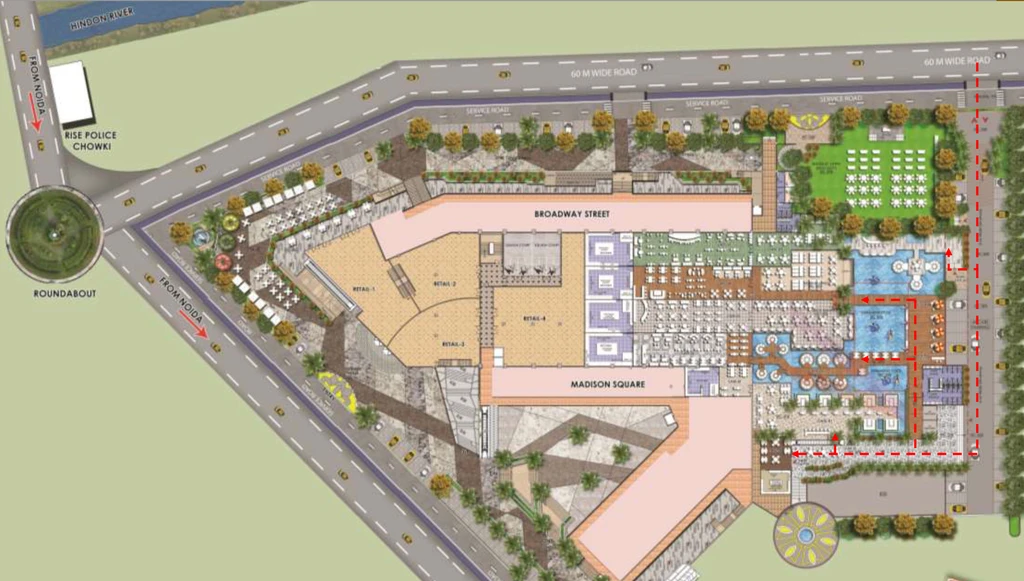 Master Plan of Rise Square Palm Street Madison Square Broadway in Sector 1, Greater Noida - Image 307721
