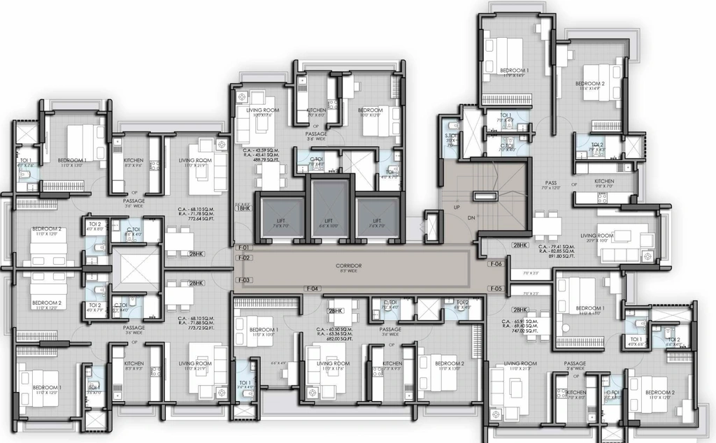 Floor Plan of Jivan Prakash 89 in Matunga West, Mumbai - Image 307758