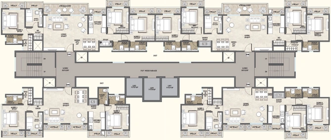 Floor Plan of Cosmos Serenity in Virar West, Palghar - Image 308155