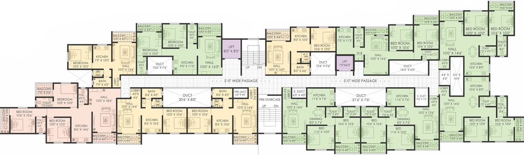 Floor Plan of Narsinh Golden Lake in Katraj, Pune - Image 308200