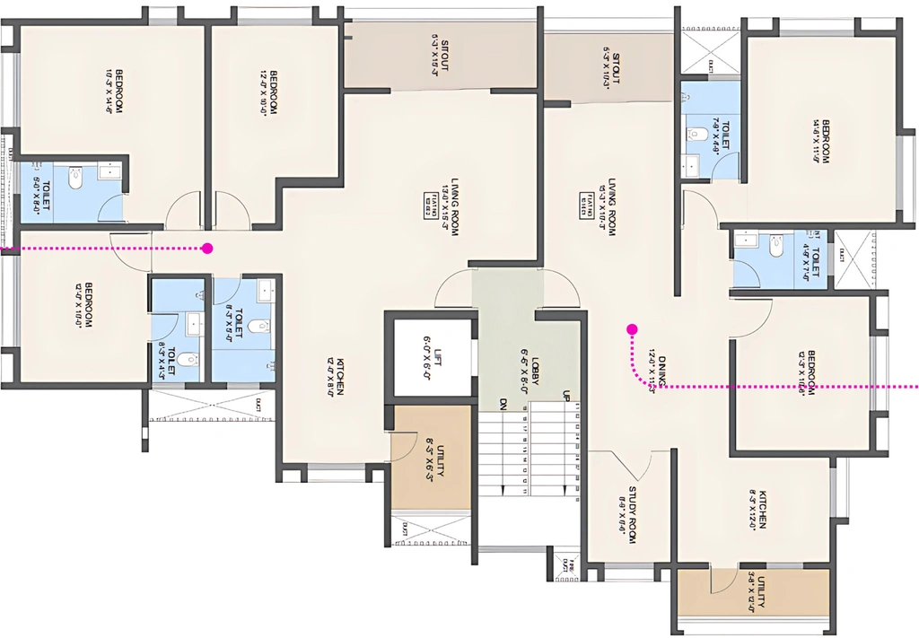 Floor Plan of Ravi The Lotus in Sadashiv Peth, Pune - Image 308215