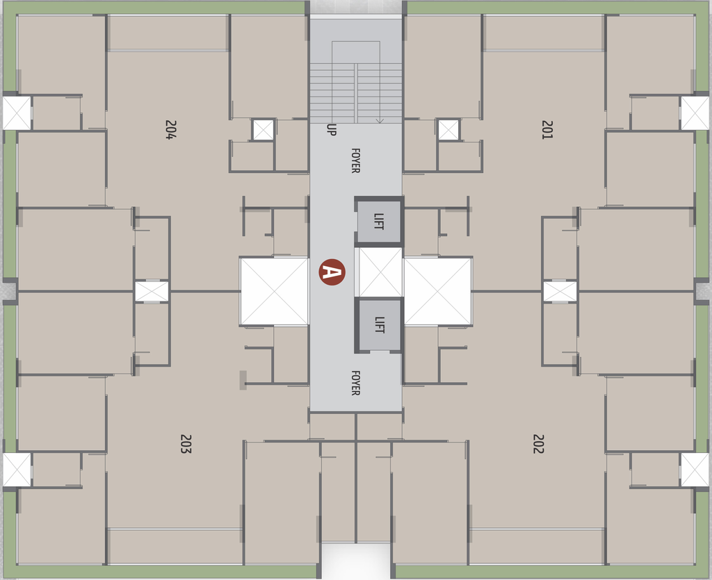 Floor Plan of Harvy Ideal Imprint in Gota, Ahmedabad - Image 308545