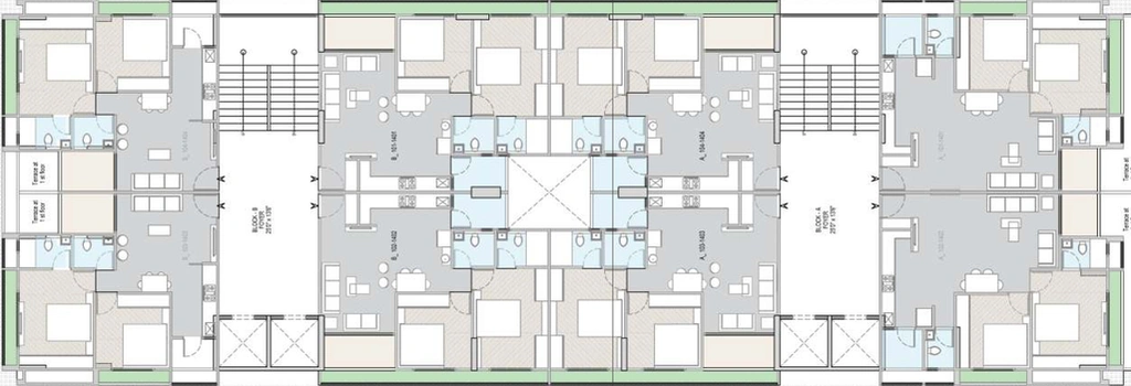 Floor Plan of Harvy Ideal Iris in Vaishnodevi Circle, Ahmedabad - Image 308560