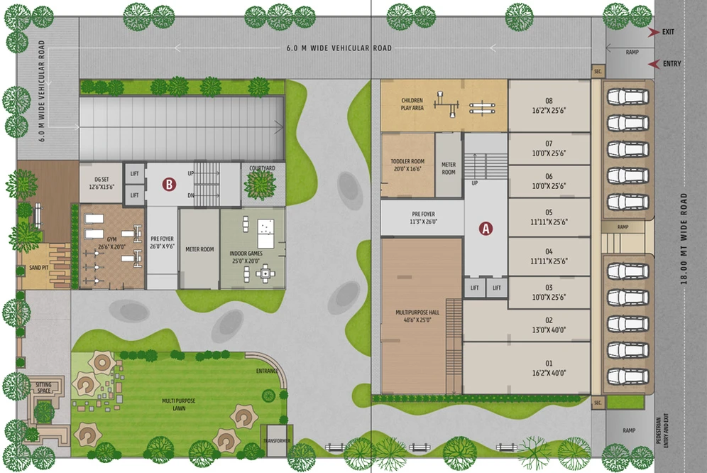 Master Plan of Harvy Ideal Ixora in Vaishnodevi Circle, Ahmedabad - Image 308593