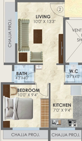 1 BHK Flat in Surana Avion in Pushpak Nagar, Navi Mumbai - Image 864113