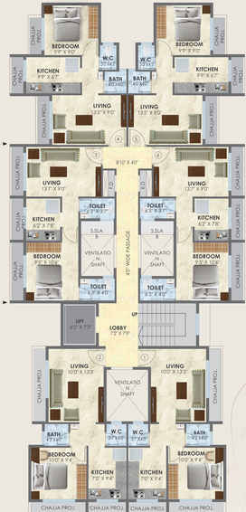 Floor Plan of Surana Avion in Pushpak Nagar, Navi Mumbai - Image 308675