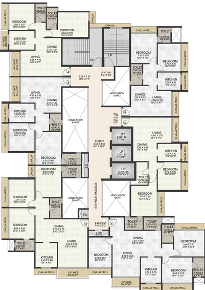 Floor Plan of Devraj Prime Avenue in Ulwe, Navi Mumbai - Image 308716