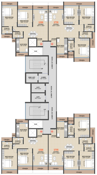 Floor Plan of Gurukrupa Aramus Rudra in Kharghar, Navi Mumbai - Image 308725