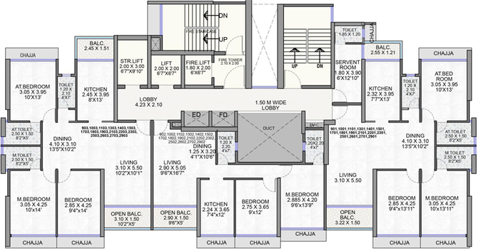 Floor Plan of Punit Imperia in Kharghar, Navi Mumbai - Image 308742