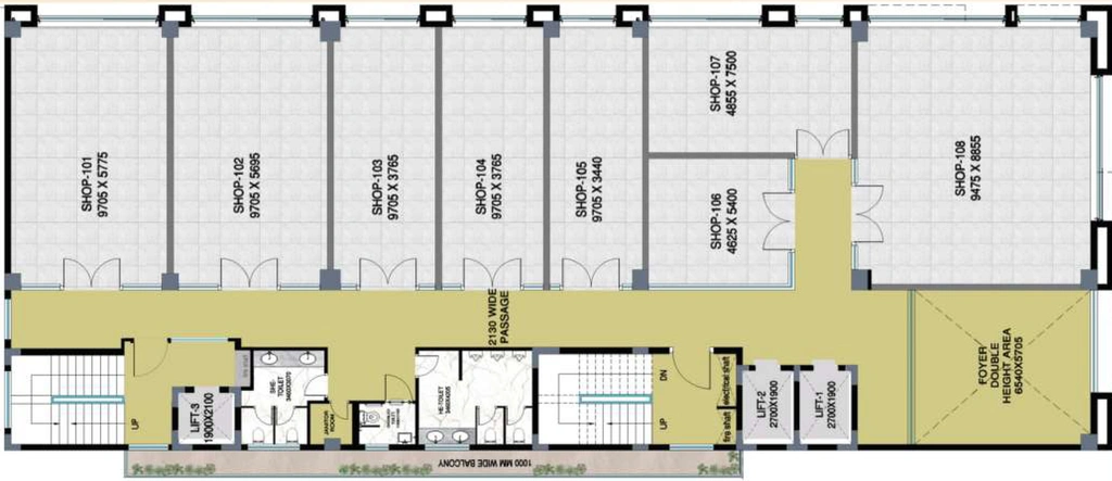 Floor Plan of Chandra Arcade in Gomti Nagar Extension, Lucknow - Image 309095
