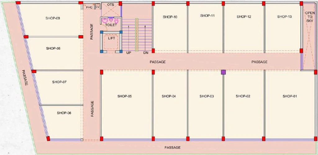 Floor Plan of Elite Square in Awadh Vihar Yojna, Lucknow - Image 309109