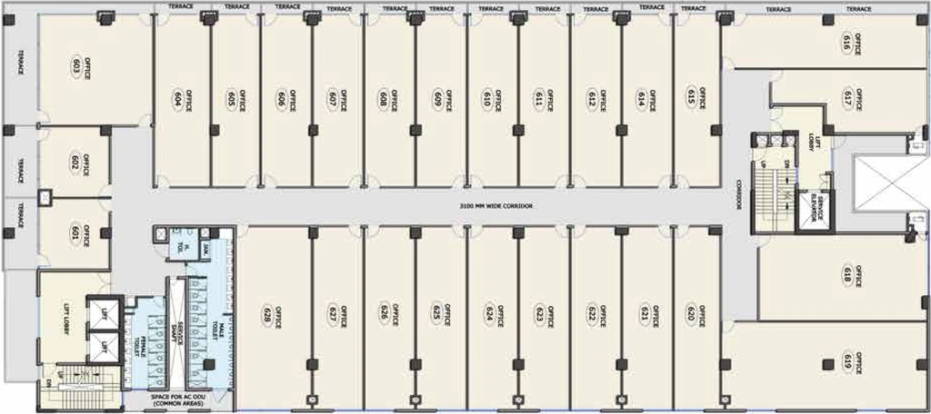 Floor Plan of Experio at Experion Capital in Gomti Nagar, Lucknow - Image 309120