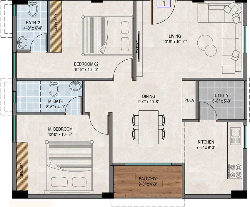 2 BHK Flat in Arc Archana Ridge in Madhurawada, Visakhapatnam - Image 879621