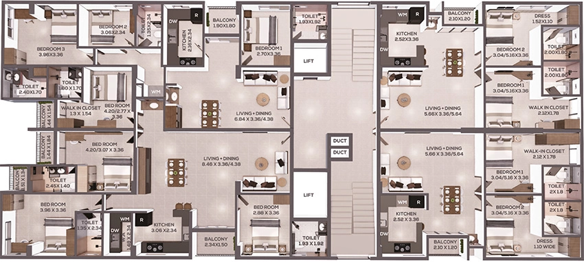 Floor Plan of Casadel Beyond Infinity in Kalamassery, Kochi - Image 334518