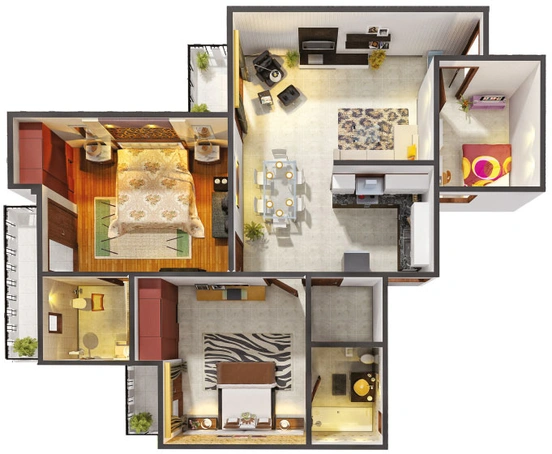 2 BHK Flat in Gaur City 1st Avenue in Sector 4, Greater Noida - Image 864266