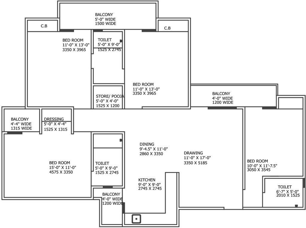 4 BHK Flat in Gaur City 1st Avenue in Sector 4, Greater Noida - Image 864269