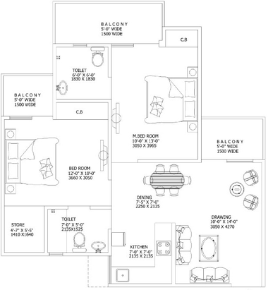 2 BHK Flat in Gaur City 2 11th Avenue in Sector 4, Greater Noida - Image 864270