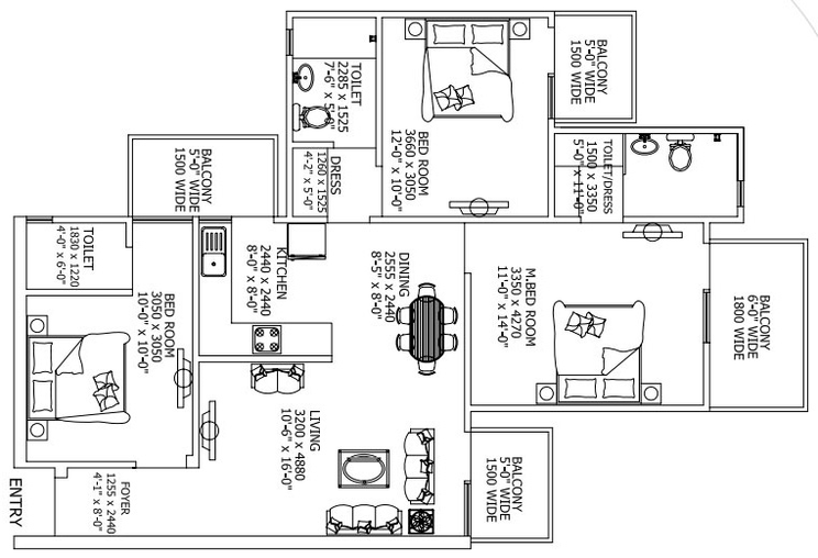 3 BHK Flat in Gaur City 2 11th Avenue in Sector 4, Greater Noida - Image 864275