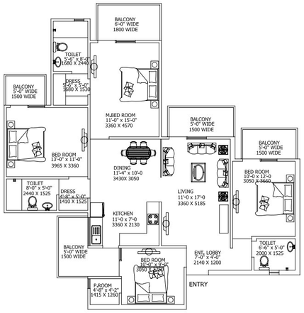 4 BHK Flat in Gaur City 2 11th Avenue in Sector 4, Greater Noida - Image 864278