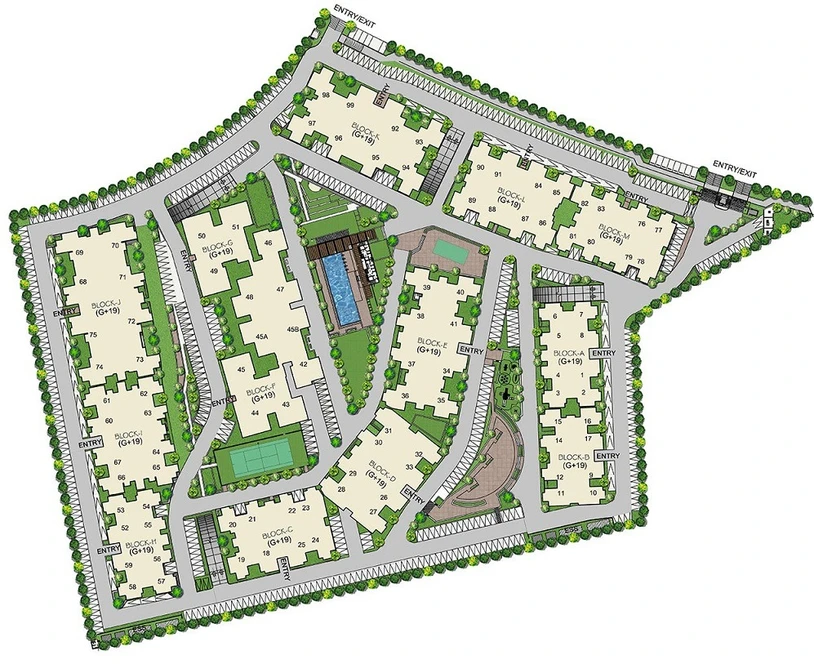 Master Plan of Gaur City 2 11th Avenue in Sector 4, Greater Noida - Image 309416