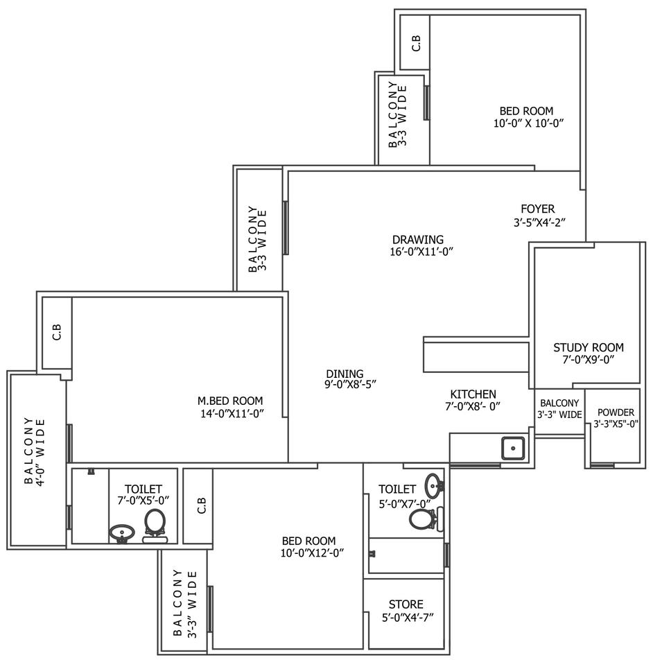 3 BHK Flat in Gaur City 4th Avenue in Sector 4, Greater Noida - Image 864294