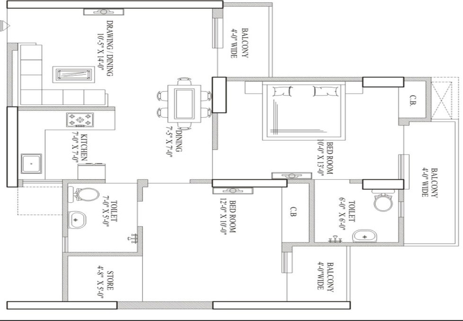 2 BHK Flat in Gaur City 6th Avenue in Sector 4, Greater Noida - Image 864299
