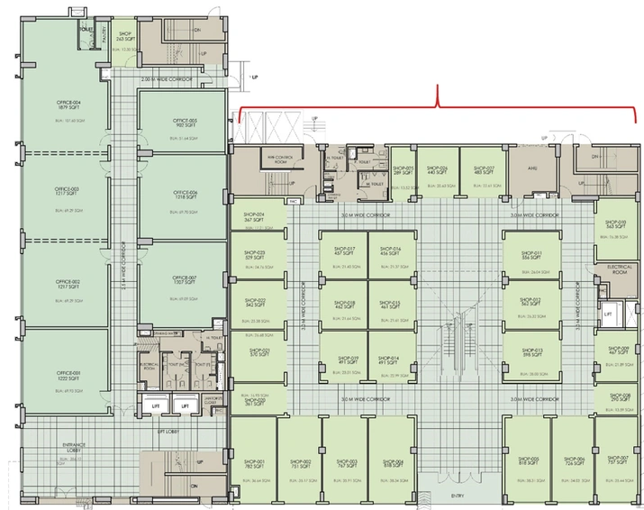 Floor Plan of Unitech The Chambers in Kasba, Kolkata - Image 309497