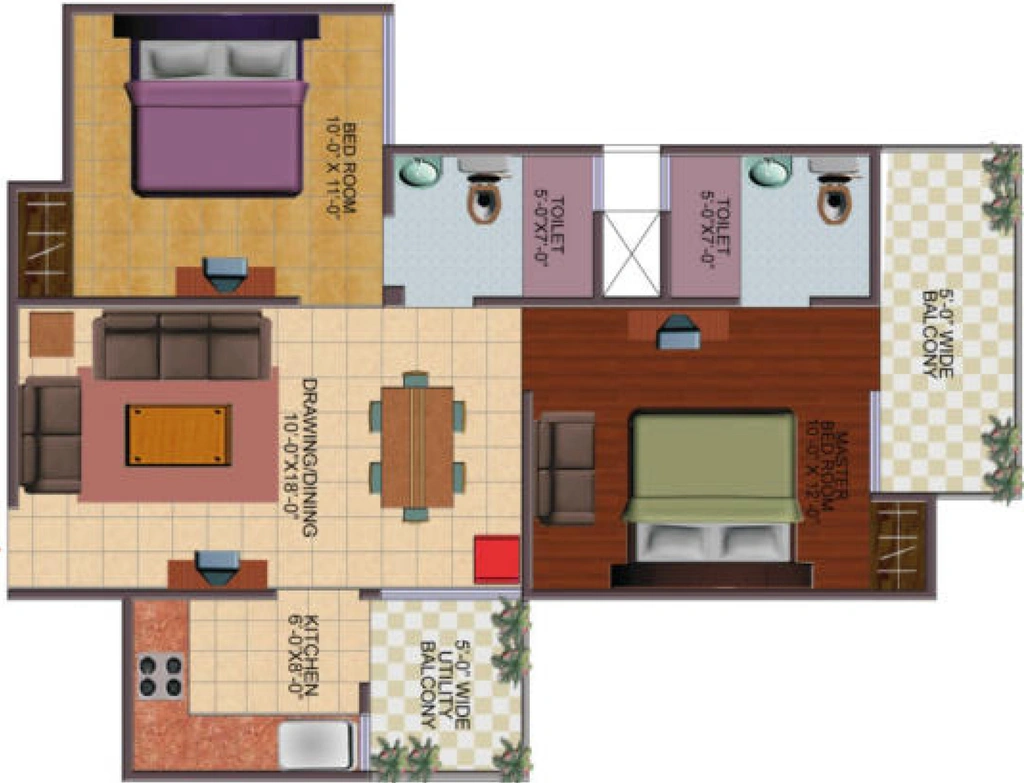 2 BHK Flat in Gaur City Galaxy North Avenue in Sector 4, Greater Noida - Image 864307