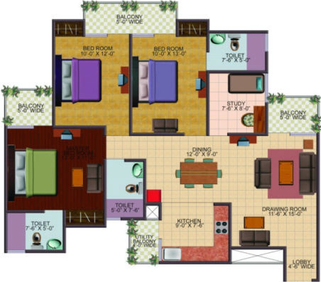 3 BHK Flat in Gaur City Galaxy North Avenue in Sector 4, Greater Noida - Image 864308