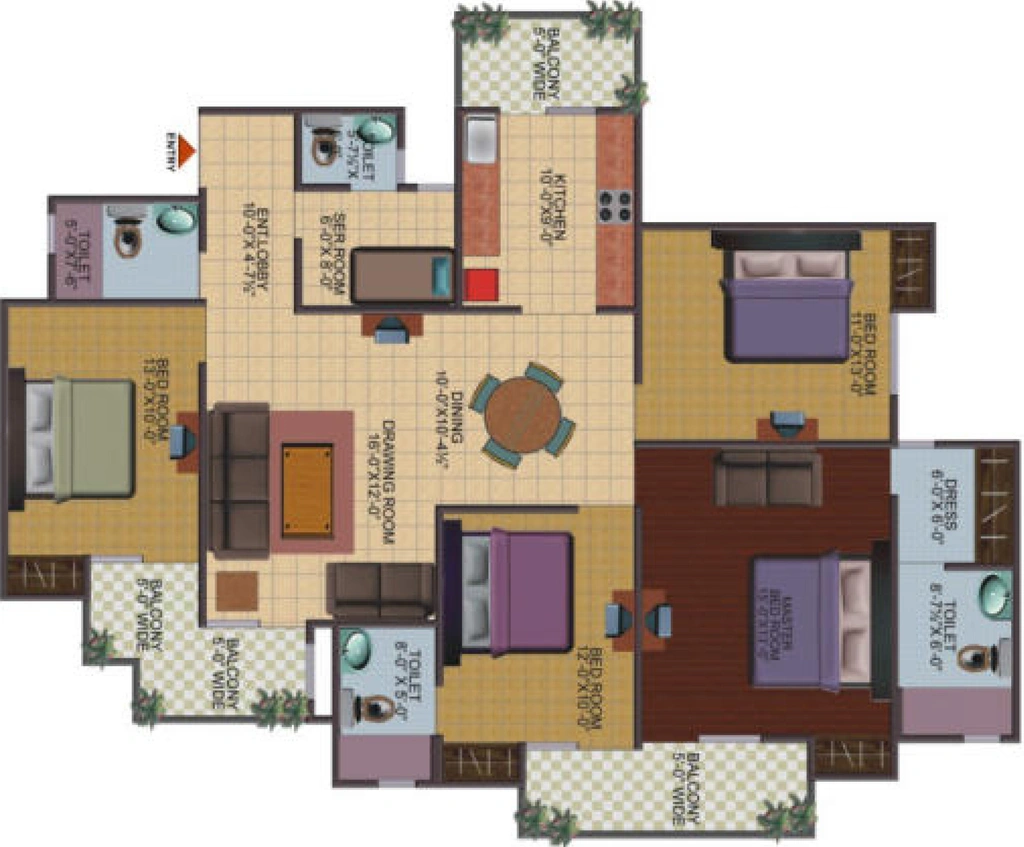 4 BHK Flat in Gaur City Galaxy North Avenue in Sector 4, Greater Noida - Image 864309
