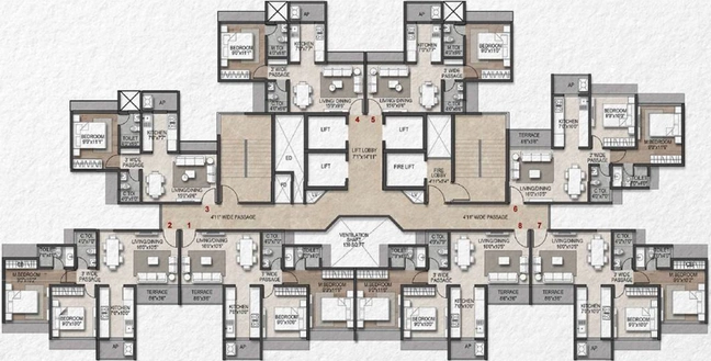 Floor Plan of Vastu Park - Ekam in Kharghar, Navi Mumbai - Image 309672