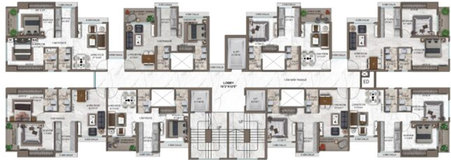 Floor Plan of La Mer One in Panvel, Navi Mumbai - Image 309727
