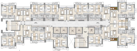 Floor Plan of Delta Aveon City in Airoli, Navi Mumbai - Image 309811