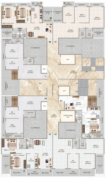 Floor Plan of Sai Shree Krishna Residency in Ulwe, Navi Mumbai - Image 309869