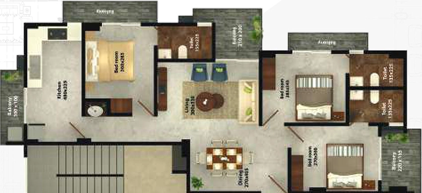 3 BHK Flat in SMS Shrishti in Maradu, Kochi - Image 881290