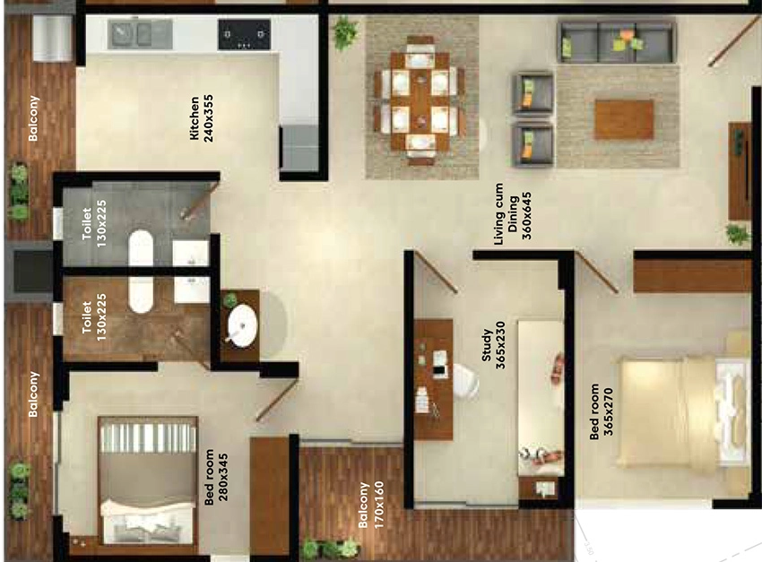 2 BHK Flat in SMS Vista in Edappally, Kochi - Image 881294