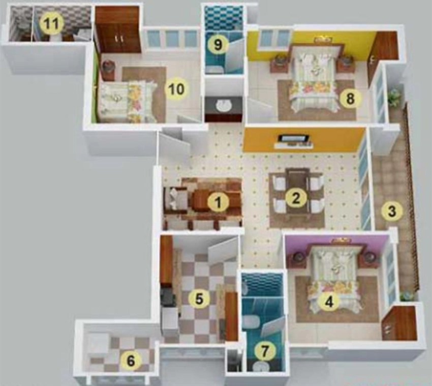 3 BHK Flat in Mayura Arcade in Thrippunithura, Kochi - Image 880330