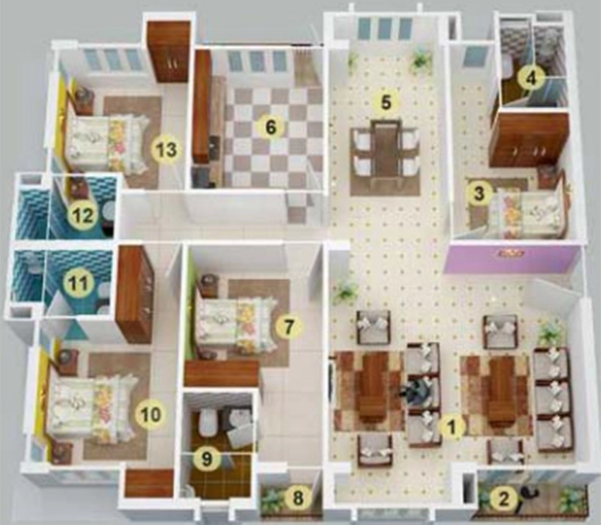 4 BHK Flat in Mayura Arcade in Thrippunithura, Kochi - Image 880331
